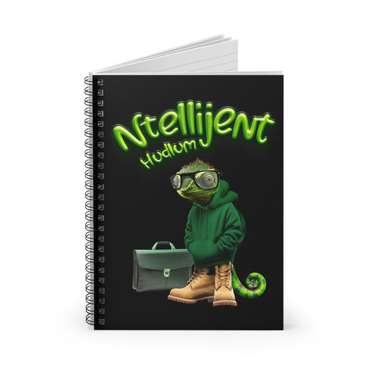 Ntellijent Hudlum Spiral Notebook - Black