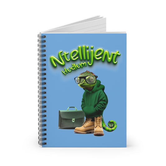 Ntellijent Hudlum Spiral Notebook – Light Blue