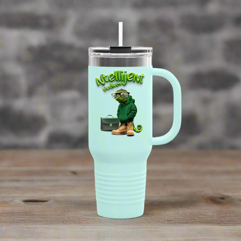 Ntellijent Hudlum Insulated Travel Mug, 40oz - Green