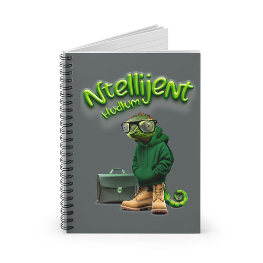 Ntellijent Hudlum Spiral Notebook – Grey