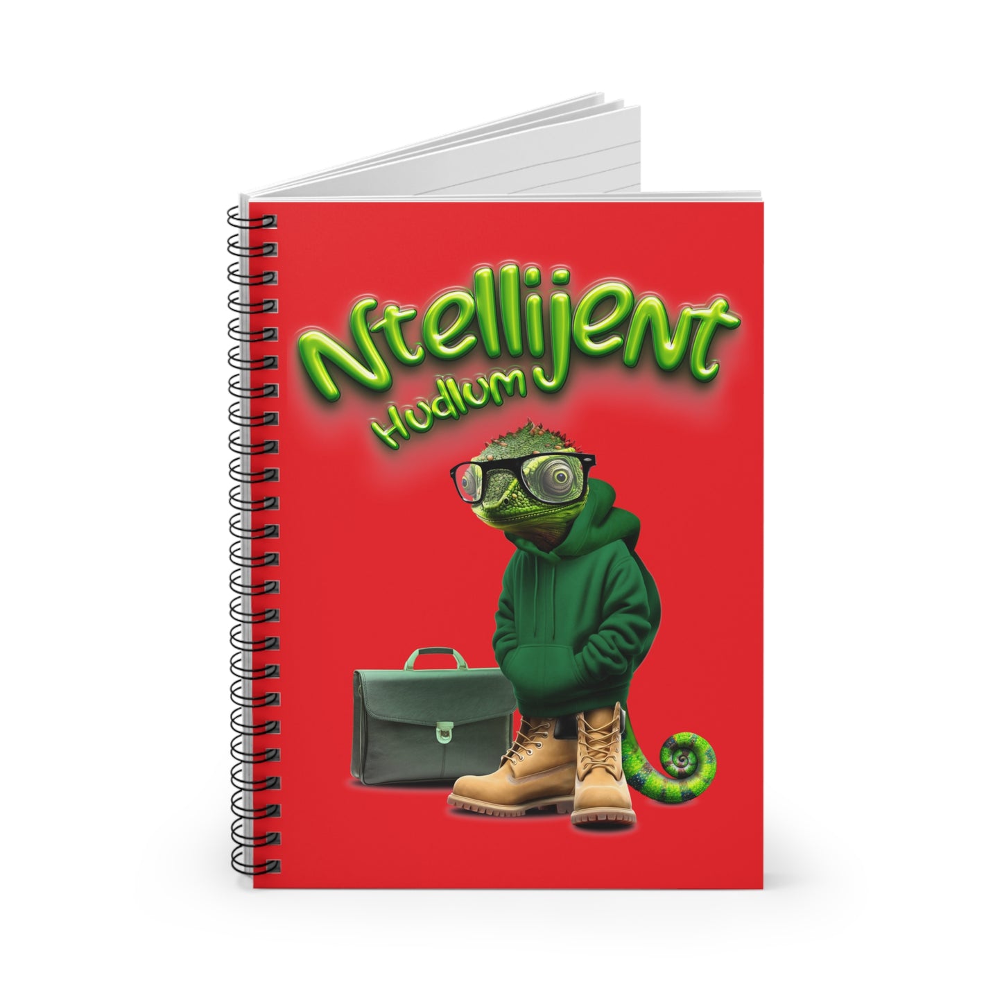 Ntellijent Hudlum Spiral Notebook – Red